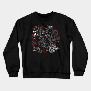 Flowers and Leaves with Autumn Berries Crewneck Sweatshirt